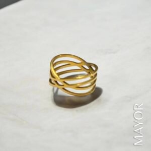 Gold Plated Wave Ring